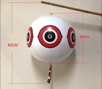 Ballon Répulsif Anti-Oiseaux Gonflable Effet Œil Effrayant, Appât Visuel pour Prévenir les Prédateurs dans les Vergers, Vignobles et Fermes, Effaroucheur Visuel Humain pour l'Extérieur, Certifié CE