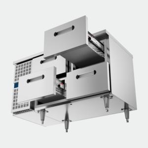 Réfrigérateur sous comptoir commercial Ksub-h2w, 1 tiroir, refroidisseur, dégivrage automatique, contrôle numérique de la température (+1°C à +6°C), R290 - Product Image 2