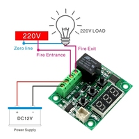 Module de température numérique LED W1209 12V, thermostat électronique DIY avec sonde étanche pour Arduino ICs