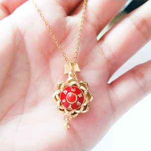 Pendentif Lotus rotatif bouddhiste tibétain pour hommes <span class=keywords><strong>et</strong></span> femmes, collier de prière Mantra, Six mots, collier de méditation, bijou cadeau, - Product Image 6