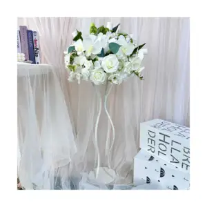 MYQH53 تصميم جديد من زهور الفاوانيا والحرير كرات الأوركيد تُحف تزيين طاولات حفلات الزفاف كرة زهور صناعية