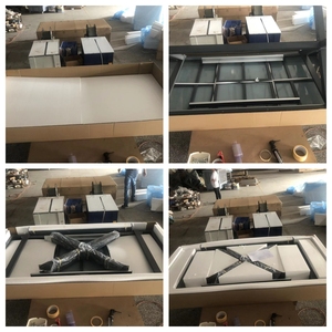 Hiện đại nhôm mở rộng ngoài trời Bàn đồ nội thất mở rộng ăn uống thiết lập sang trọng không thấm nước bền gấp vườn bàn ghế - Product Image 3