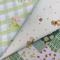 ODM&OEM Karo- und Blumenmuster Digital Bedruckter 100% Baumwoll-40s-Poplin-Stoff für Kleider und Hemden für Mädchen und Frauen