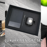 Firmengeschenkset für Herren PU-Leder Notizbuch Stift Thermosflasche Siebdruck Individuelles Logo Geschäftsgeschenkbox Executive Großhandel