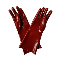 Protection professionnelle 40cm Gants à manches longues en PVC marron Résistant à l'usure et à l'eau Ventes directes d'usine