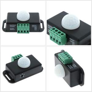 DC 12V 24V PIRモーションセンサーLEDストリップ自動サインコントローラー本体赤外線センシングタイマー機能黒低電圧IC - Product Image 3