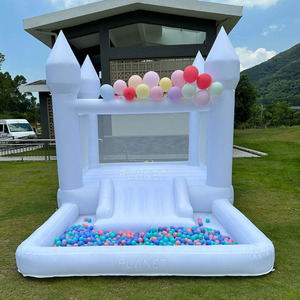 Nhà Sử Dụng Oxford Vải Nhỏ Kid Trắng Nhảy <span class=keywords><strong>Bouncy</strong></span> Lâu Đài Trắng Nhà Bị Trả Lại Với Bóng Pit - Product Image 1