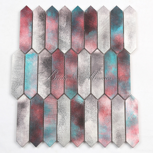 Mô hình tối giản nhôm khảm tường gạch không khí ấm cúng nội thất hình lục giác kéo dài cho trang trí nhà tính năng giọng mặt tiền - Product Image 4