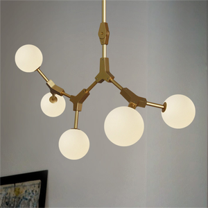 Simple branche chambre salon pendentif moléculaire lumière haricots magiques restaurant bar lampes suspendues e27 lustres - Product Image 6