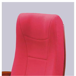 Silla de teatro Henmei HM-8810 de tela roja con pasamanos para auditorio, cine y sala de conferencias - Product Image 3