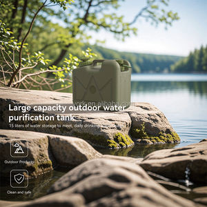 Filtre à eau à charbon actif Portable Filtration individuelle Survie Randonnée <span class=keywords><strong>Camping</strong></span> Voyage RV Utilisation Boîte de purification de l'eau - Product Image 1