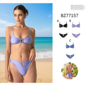 Set Bikini HDJ Blu Taglia 42 44 46 48 con Dettaglio Cutout Frontale - Product Image 5