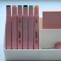 Ensemble de marqueurs artistiques double embout Ikeyword pour étudiants, corps en plastique rose, encre permanente, idéal pour le dessin. Ensemble d'art de 18 pièces