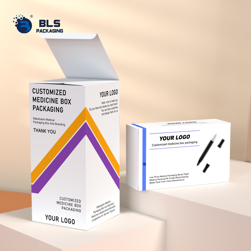 Factory Direct Supply Eco-Friendly Recyclable High-End Foldable Custom Printed Medicine Pill Pharmaceutical Packaging Paper Box