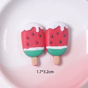 Haute qualité dessiné à la main fruits crème glacée conception résine bricolage accessoires dos plat charme porte-clés décoration alimentaire thème Souvenir - Product Image 6