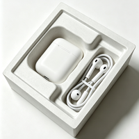 Emballage de vente au détail pour téléphone avec plateau intérieur, câble de chargeur et emplacements pour carte SIM, insert en pulpe moulée biodégradable, boîte cadeau de marque