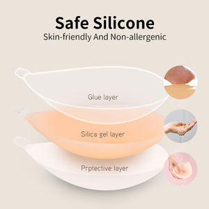 XW001 נשים בתוספת גודל לשימוש חוזר דבק סטרפלס סיליקון Push-Up חזייה - Product Image 5