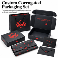 Boîtes d'emballage en cartons personnalisés, petites boîtes de colis de livraison rouge noir mat pour cartes à jouer au poker