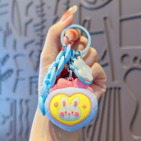 Porte-clés mignon en PVC Mickey Rabbit, léger, kawaii, breloque de sac de dessin animé, pendentif animal coloré, cadeau promotionnel pour enfants