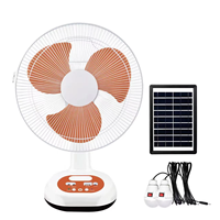 Ventilateur solaire rechargeable de 12 pouces Ventilateur solaire de bureau d'urgence alimenté par un ventilateur solaire pour plus de commodité et d'efficacité