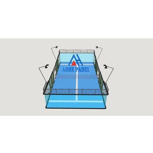 Fábrica personalizada al aire libre interior césped artificial personalizado Suspensión tipo <span class=keywords><strong>Padel</strong></span> Pistas <span class=keywords><strong>de</strong></span> tenis - Product Image 3