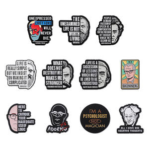 Groothandel Brief Inspirerend Zeggende Motiverende Zin Metal Celebrity Badges Broches Positieve Motivatie Emaille Reversspeldjes - Product Image 3