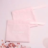 Sacs-cadeaux en velours rose avec cordons Logo personnalisé imprimé pochettes à bijoux en velours pour faveurs de mariage sac de bonbons de Noël faveur de fête