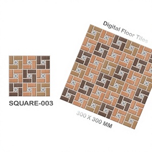 Vistaar Brand Non-Slip Embossed Punch Digital Ceramic Rustic Glazed Surface Floor Tiles 300x300mm - Product Image 5
