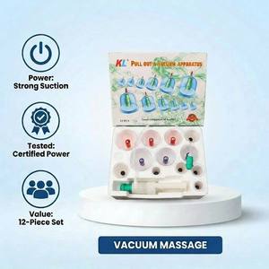 KL, Vente en gros usine, Lot de 12 ventouses de massage sous vide pour la santé et le <span class=keywords><strong>Hijama</strong></span> avec ventouses magnétiques - Product Image 1