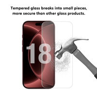 Verre trempé anti-rayures 2.5D pour téléphone portable 9H pour iPhone 18 Pro Max Protection d'écran