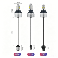 Ampoule LED de voiture Tcart 12V 30W haute puissance, lampe de signalisation 3457, clignotant décodé 1156 Ba15s T20 7440 T15, éclairage de travail LED pour voiture