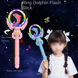 <b>Light</b>-Up Windmill New Dolphin & Dragon Cartoon Musical Magic <b>Light</b>-up Wand Plastic Rotating <b>Flash</b> Stick Party & Festival - Product Image 2