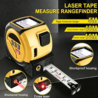 Télémètre laser industriel 3-en-1 de 40 m avec ruban de mesure de 5 m, calcul de surface et de volume pythagorien, garantie de 3 ans