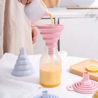 Outil de cuisson portatif de gadget de cuisine d'entonnoir pliant en silicone de qualité alimentaire écologique pour l'usage à la maison de cuisine