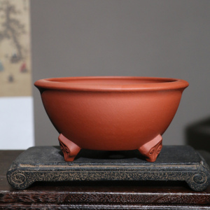 Maceta de Bonsái de Arcilla Morada, de Tres Patas, Cerámica Yixing, para Escritorio, Estilo Zen, Diseño Clásico - Product Image 2