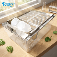 Cage d'alimentation pour rats Experiment R5, boîte PC, interrupteur coulissant sans soudure, couvercle en acier inoxydable 304, 500 ml, 2 bouteilles d'eau