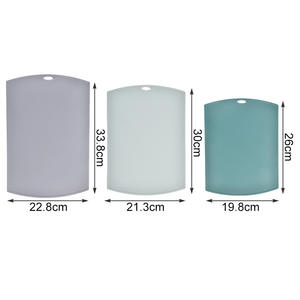 Ensemble de planches à découper en plastique rectangulaires, 3 pièces, pour la cuisine, lavables au lave-vaisselle, pour la préparation des fruits et de la viande - Product Image 1