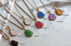 LS-B2684ใหม่มาถึง18พันทอง<span class=keywords><strong>พระ</strong></span>พุทธรูปสร้อยคอ,หลายสีหยกพระพุทธรูปหัวเราะสร้อยคอเครื่องประดับสำหรับของขวัญคริสต์มาส - Product Image 3