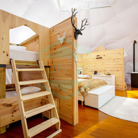 Dôme géodésique de luxe de 6 m pour glamping, maison préfabriquée de forme ronde, tente d'hôtel avec isolation en coton pour complexe hôtelier en plein air