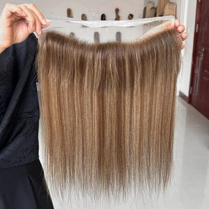 Cabello Humano Ruso 12x1. Topper de Cabello Humano con Frente de Encaje para Mujer, con Cordón Ajustable - Product Image 3