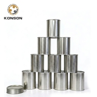 KONSON Vente en gros de boîtes de conserve rondes en fer blanc de qualité alimentaire avec couvercle à ouverture facile, boîtes métalliques vides pour usine de boîtes de conserve
