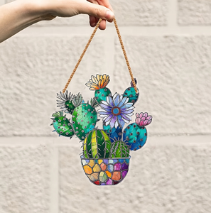 Maceta de <span class=keywords><strong>Cactus</strong></span> transfronteriza, decoración de ventanas, decoración del hogar, jardín, artesanías de cristal crudo Natural, Colector de sol - Product Image 2