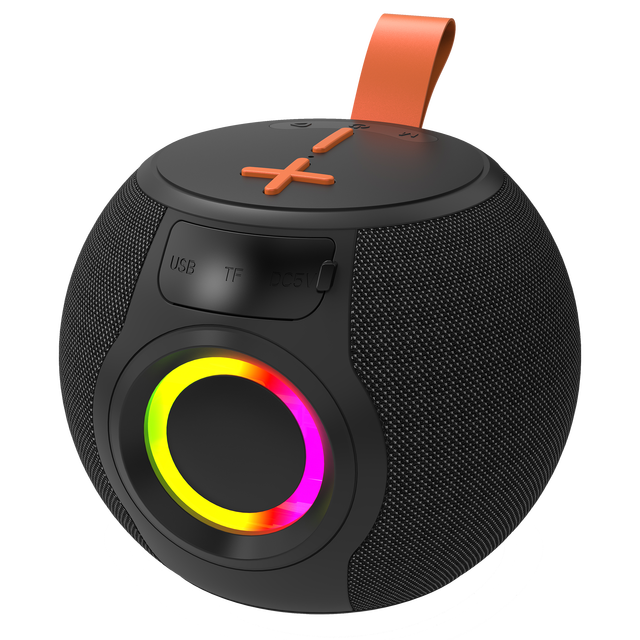 New Design Outdoor Portable Speaker BT/TF/USB/RGB/FM/TWS LED Lighting USB-C Charging Big Battery 1200mAh Wireless Speakers