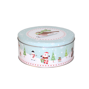 metal gift box packaging tin boxes customised round christmas tin box