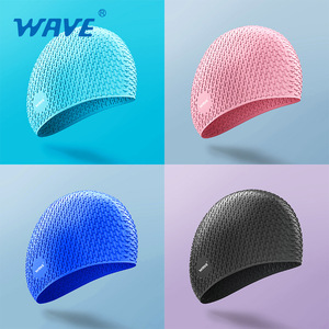 <b>Wave</b> Particle Swimming <b>Cap</b> Silicone Waterproof Unisex Swim Hat - Product Image 5