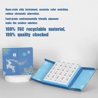 Caja de Calendario de Adviento Reciclable con Forma de Libro de Papel de Lujo, Hecha a Mano, Ecológica, con Logotipo Personalizado, para 24 Días, Empaque de Regalo de Navidad