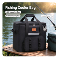 Sac isotherme imperméable de 40 L, sac isotherme souple, sac thermique pour la pêche, le camping, la randonnée, la plage, le pique-nique, les voyages