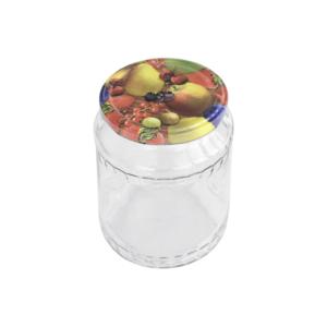 Pot de conservation en verre avec couvercle à motif de fruits, lot de 12 - Product Image 1