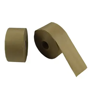 El adhesivo de papel especial imprimió la cinta autoactivada del agua del papel de Kraft del OEM marrón para la estación de empa