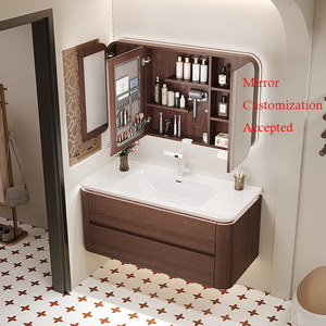 Conjunto <span class=keywords><strong>de</strong></span> Muebles <span class=keywords><strong>de</strong></span> Baño Modernos <span class=keywords><strong>con</strong></span> Espejo, Gabinetes <span class=keywords><strong>de</strong></span> <span class=keywords><strong>Lavabo</strong></span> <span class=keywords><strong>de</strong></span> MDF <span class=keywords><strong>con</strong></span> Soporte <span class=keywords><strong>de</strong></span> Piso, Mueble <span class=keywords><strong>de</strong></span> Baño <span class=keywords><strong>de</strong></span> Madera para Apartamento, Villa u Hotel - Product Image 2